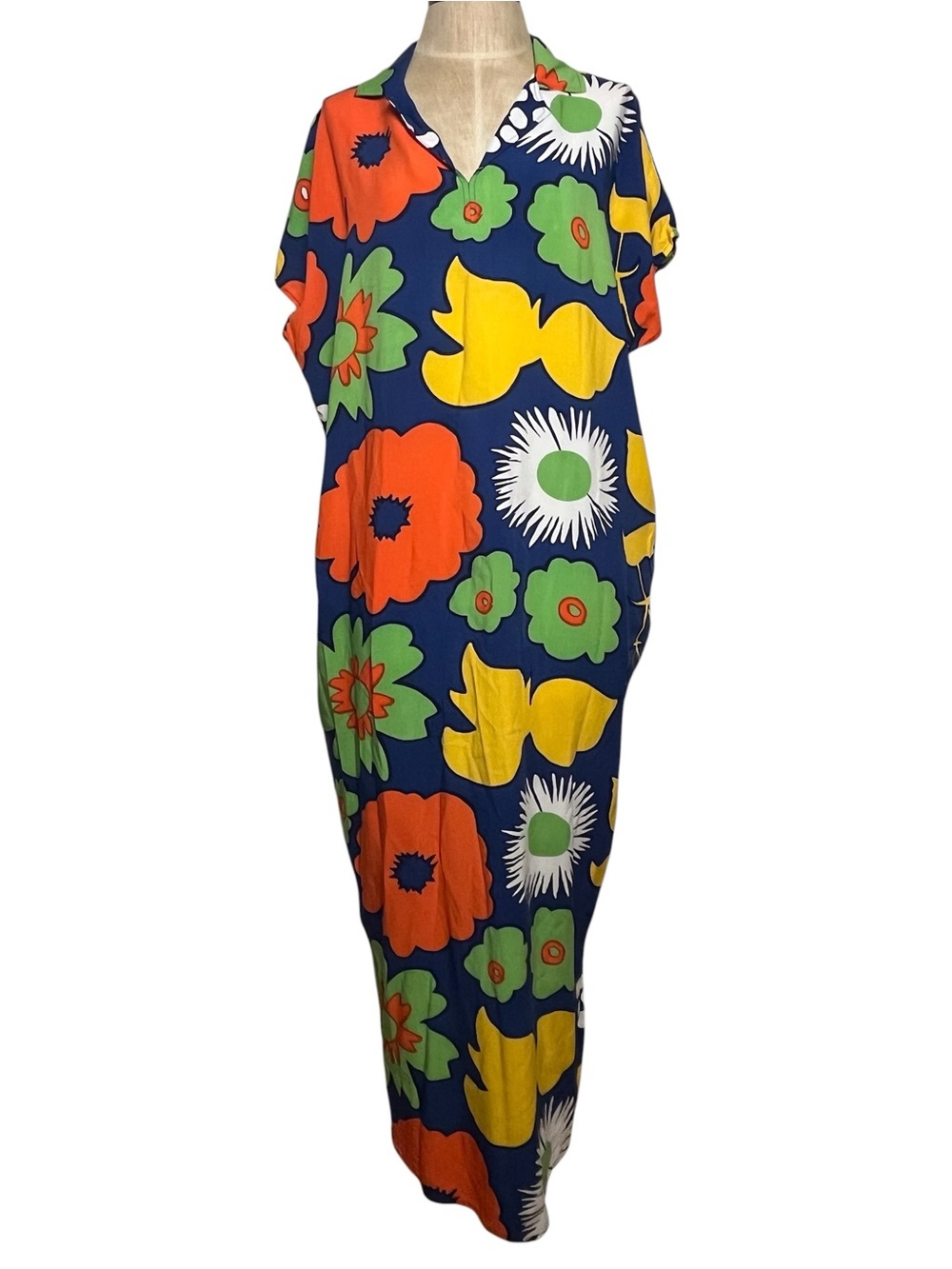 Marimekko x Target Long Caftan Kaftan Kukkatori Floral Print Multi S M Cover up